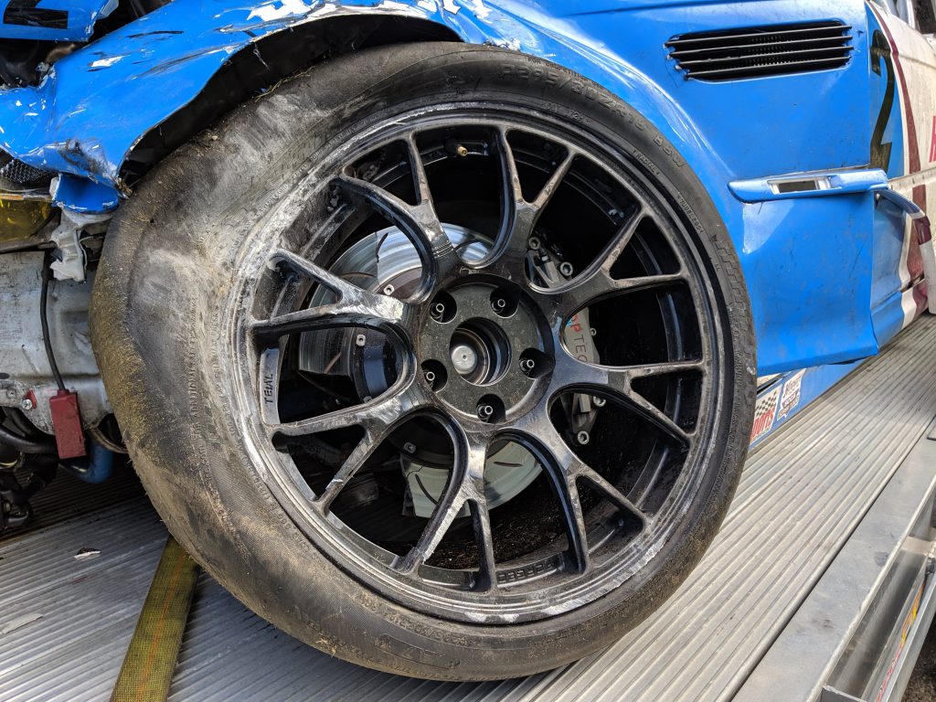 Wheel took quite a hit