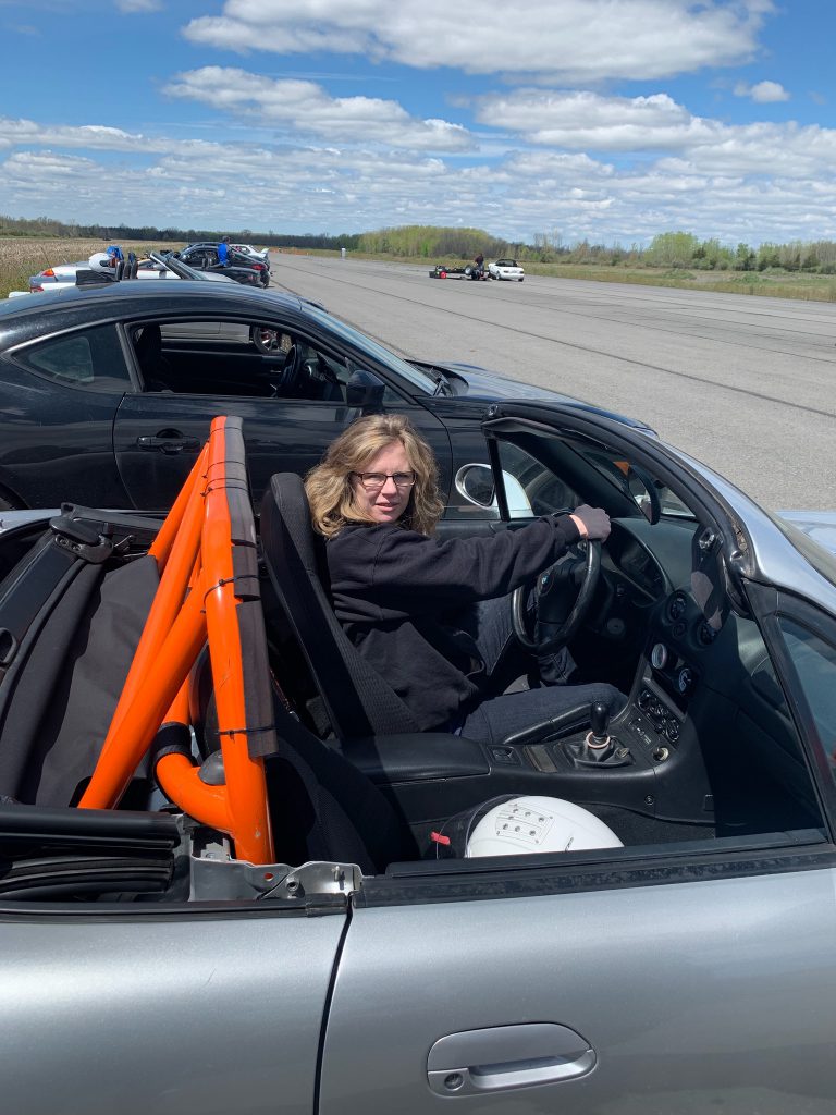 Jennifer in the Turbo NB Miata