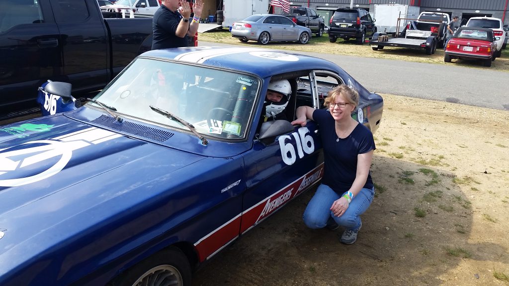 Jennifer with Vicki at our first race