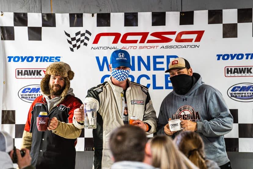 Mike Kramer on podium